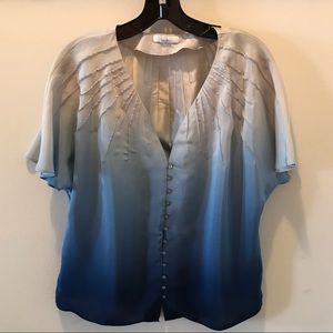 Adam Lippes Ombré Silk Blouse